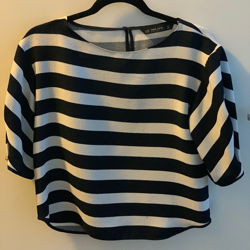 Navy / White Stripes Blouse